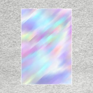 Iridescent - holographic Colorful Gray Rainbow T-Shirt